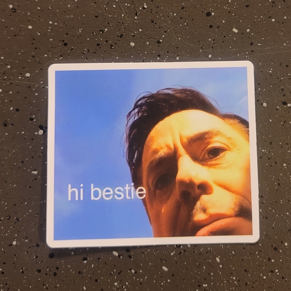 NEW Hi Bestie Funny Meme Sticker - Picture 4 of 5